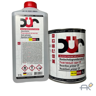 Грунт DUR Реактивный D345 1+1 серый 1л+1лотв